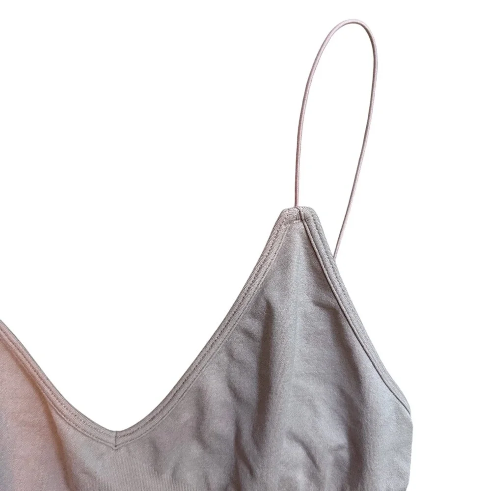 Free People Ali Low Back‎ Seamless Bra Size M/L Nude Stretch Comfy